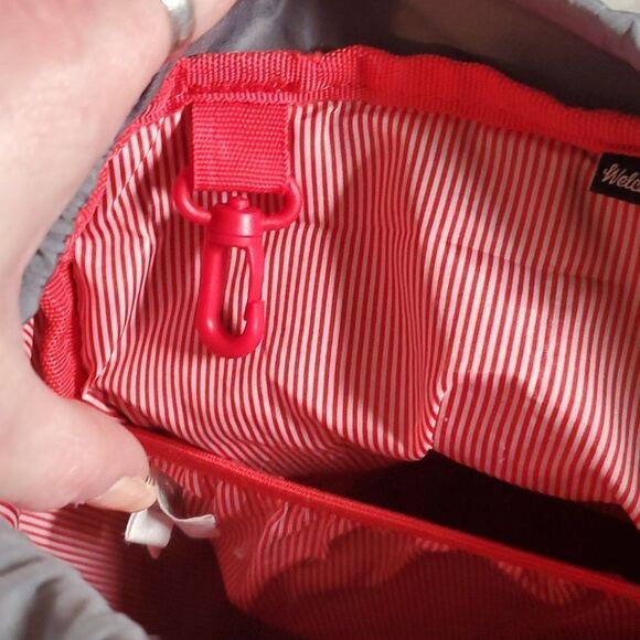 Herschel Supply Company | Iona Backpack Raven Crosshatch Grey & Black Red Inside - Picture 12 of 15